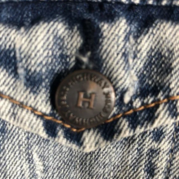 Highway Jeans Girls Denim Jacket Size S Hooded Sweatshirt Button Up Casual - Picture 9 of 15